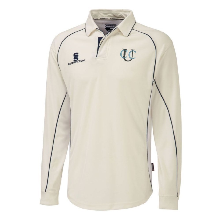 Underriver CC  - Premier Long Sleeve Navy Trim Shirt